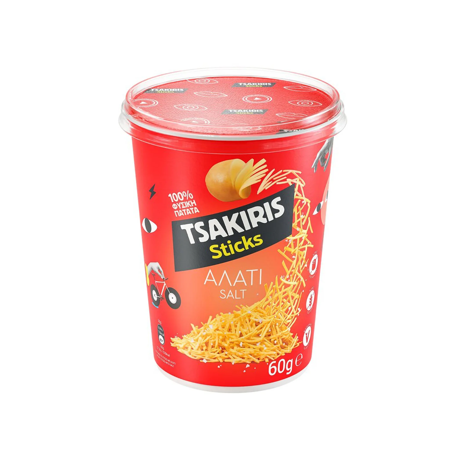 TSAKIRIS Sticks Cup Αλάτι 60g