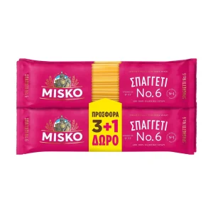 MISKO Σπαγγέτι Νο6 3x500g + 1 Δώρο