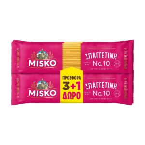 MISKO Σπαγγετίνη Νο10 3x500g + 1 Δώρο
