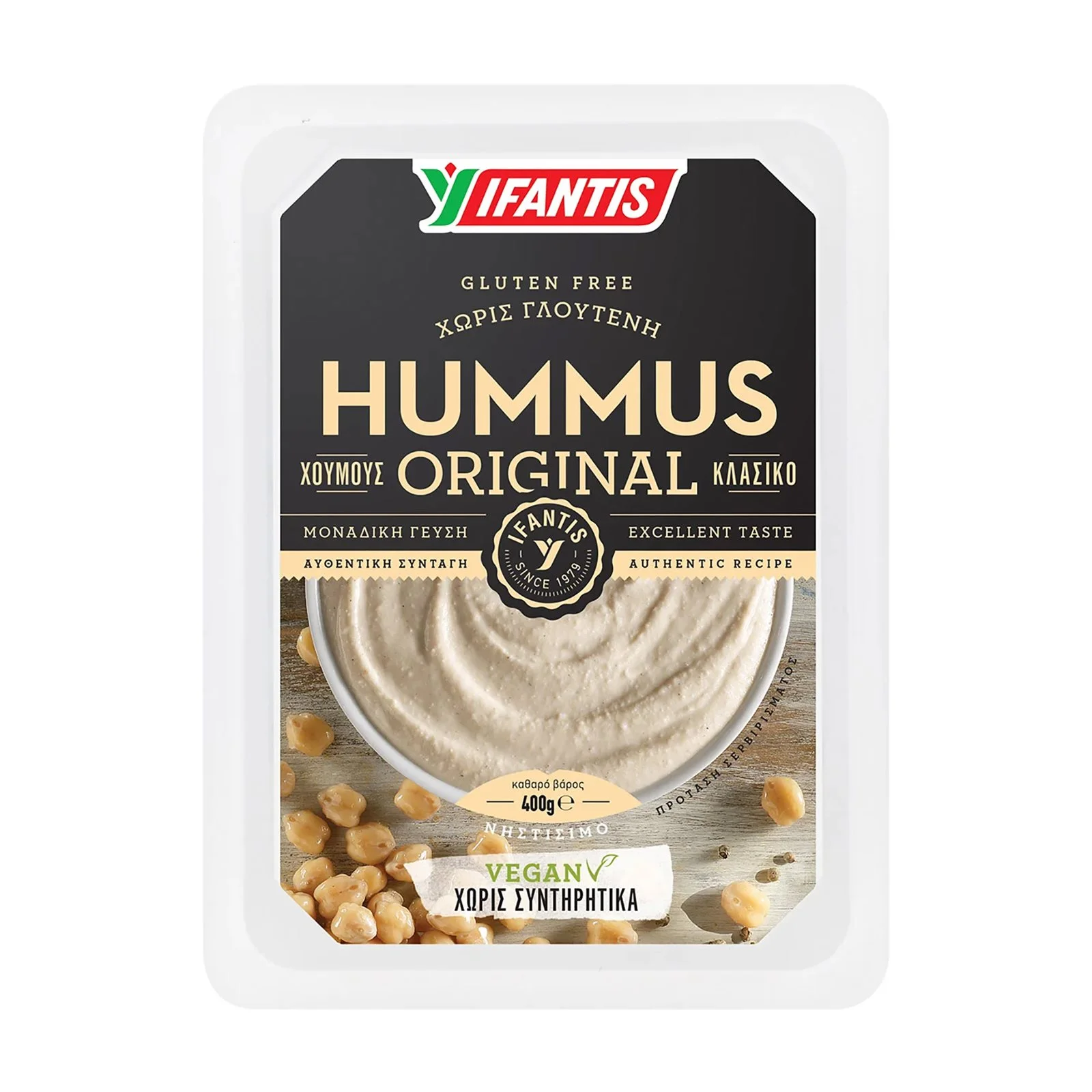 IFANTIS Χούμους Κλασικό Vegan Χωρίς γλουτένη 400g