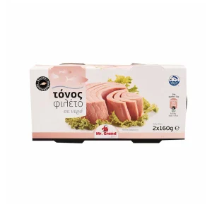 MR.GRAND Τόνος Φιλέτο Σε Νερό 2x160γρ