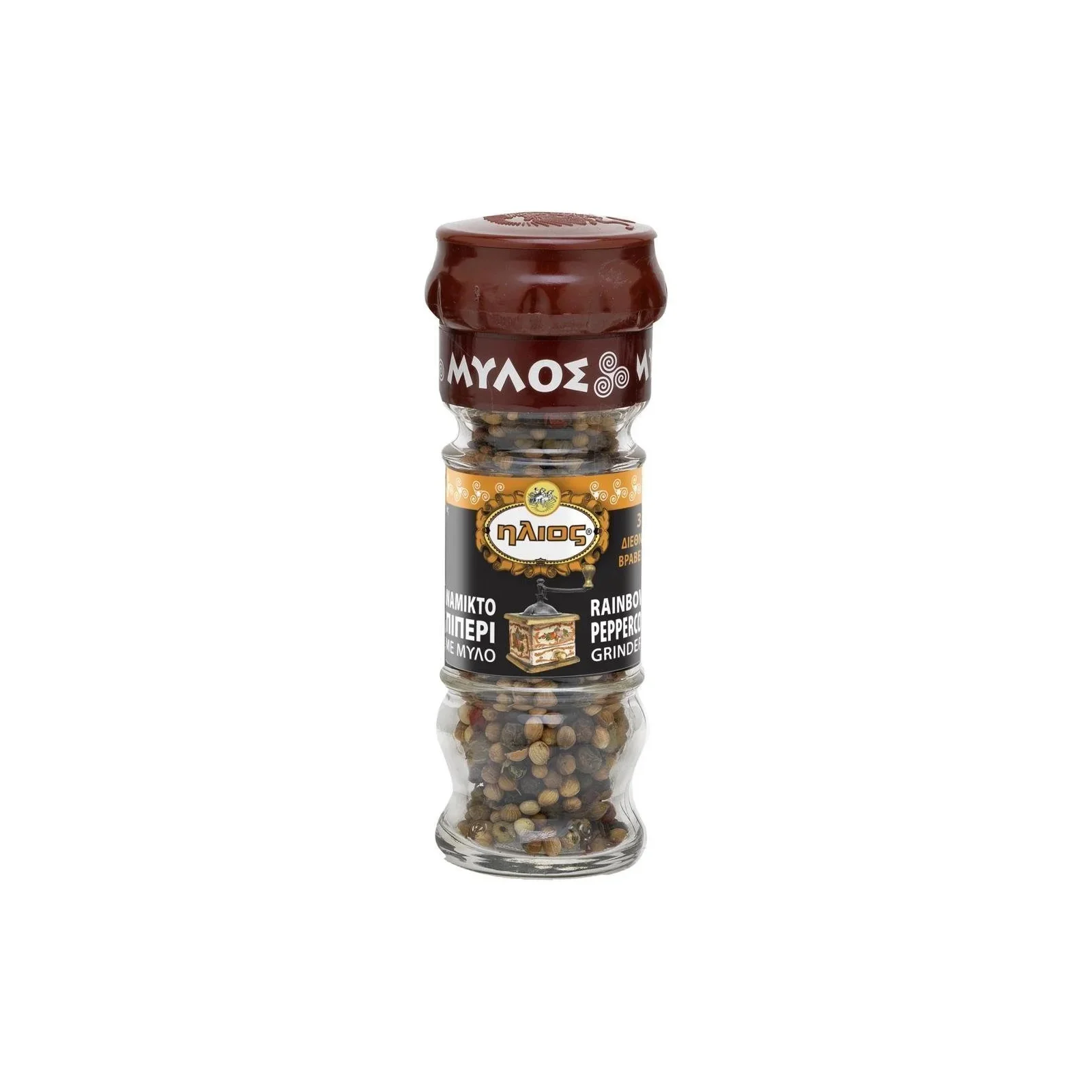 ΗΛΙΟΣ Πιπέρι Ανάμεικτο Μύλος Γυάλινος 25gr