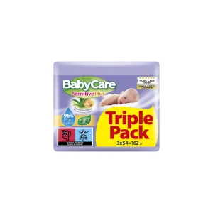 BABY CARE Μωρομάντηλα Sensitive Plus 3x54 Τεμάχια