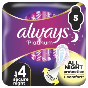 ALWAYS Σερβιέτες Platinum Ultra Secure Night 5 Τεμάχια