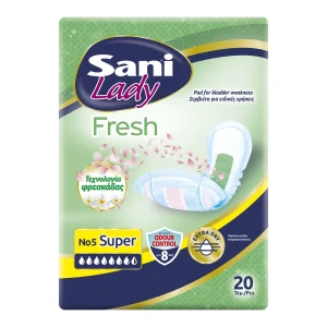 SANI Σερβιέτες Ακράτειας Lady Fresh Super Nο5 20 Τεμάχια