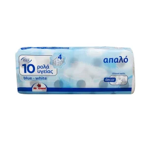 MR.GRAND Χαρτί Υγείας Blue White 4Φύλλων 10τεμ. 1120γρ