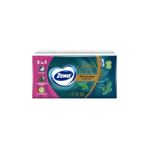ZEWA Χαρτομάντηλα Τσέπης Softis Menthol 8 Τεμάχια