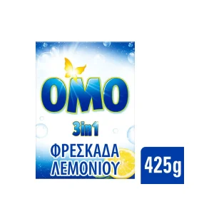 OMO Απορρυπαντικό Σκόνη για Πλύσιμο στο Χέρι με Άρωμα Λεμόνι 425gr