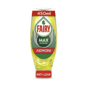 FAIRY Max Power Απορρυπαντικό Πιάτων Υγρό Λεμόνι 450ml