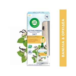 AIRWICK Συσκευή Ψεκασμού Active Fresh με Άρωμα Βανίλια & Ορχιδέα 228ml