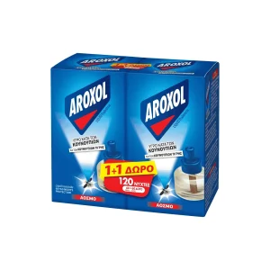 AROXOL Εντομοαπωθητικό Υγρό Ανταλλακτικό 60 Νύχτες 1+1 Δώρο