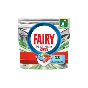 FAIRY Κάψουλες Πλυντηρίου Πιάτων Platinum Plus Deep Clean 13 Τεμάχια
