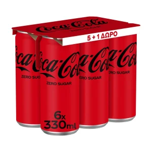 COCA COLA Zero Χωρίς ζάχαρη 5x330ml +1 Δώρο