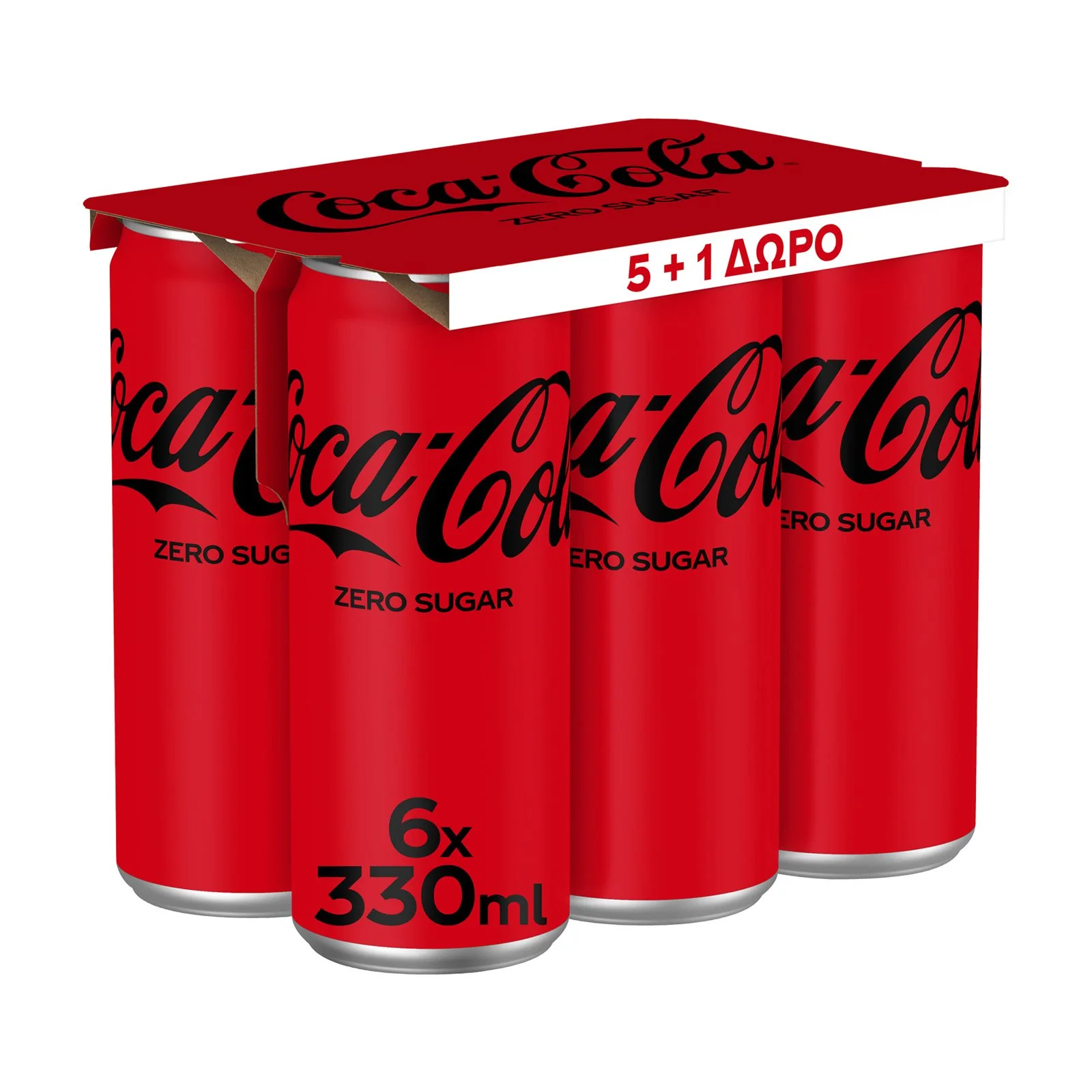 COCA COLA Zero Χωρίς ζάχαρη 5x330ml +1 Δώρο