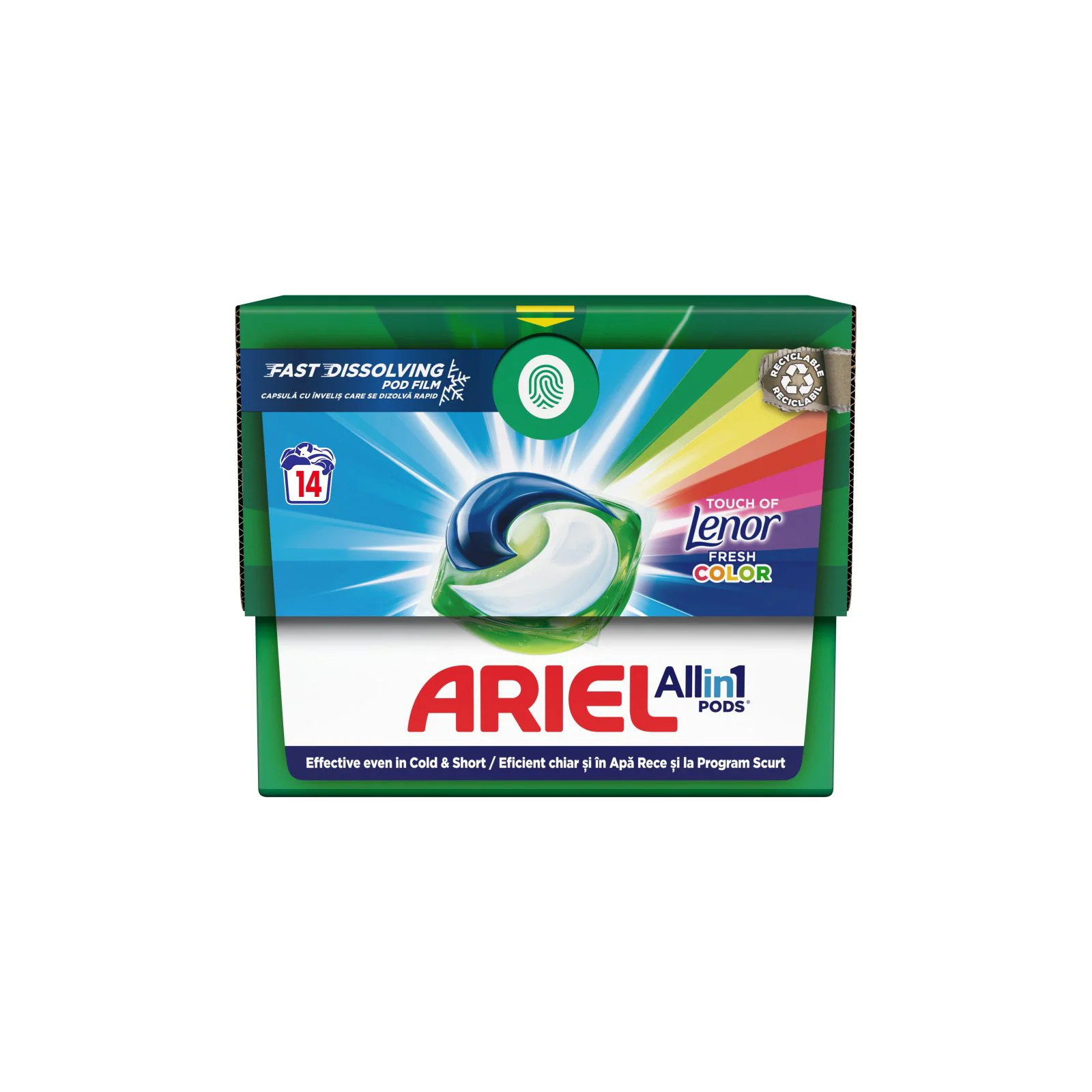 ARIEL Kάψουλες Πλυντηρίου Ρούχων Allin1 Pods TOL Color 14 Τεμάχια