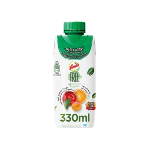 AMITA Free Φρουτοποτό Πορτοκάλι Βερίκοκο Μήλο Χωρίς προσθήκη ζάχαρης 330ml