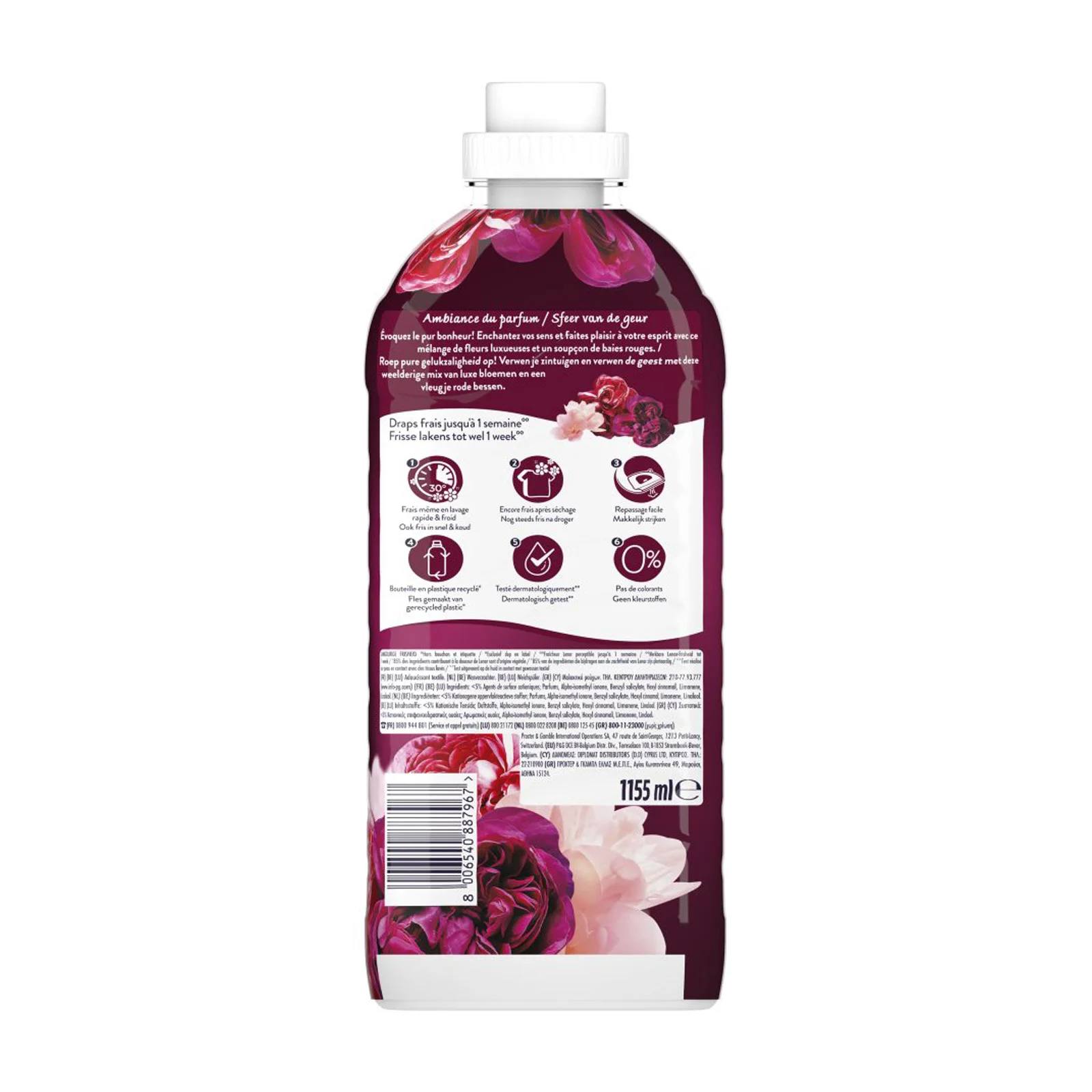 LENOR Συμπυκνωμένο Μαλακτικό Bliss Ruby Jasmine 55 Μεζούρες - Image 2