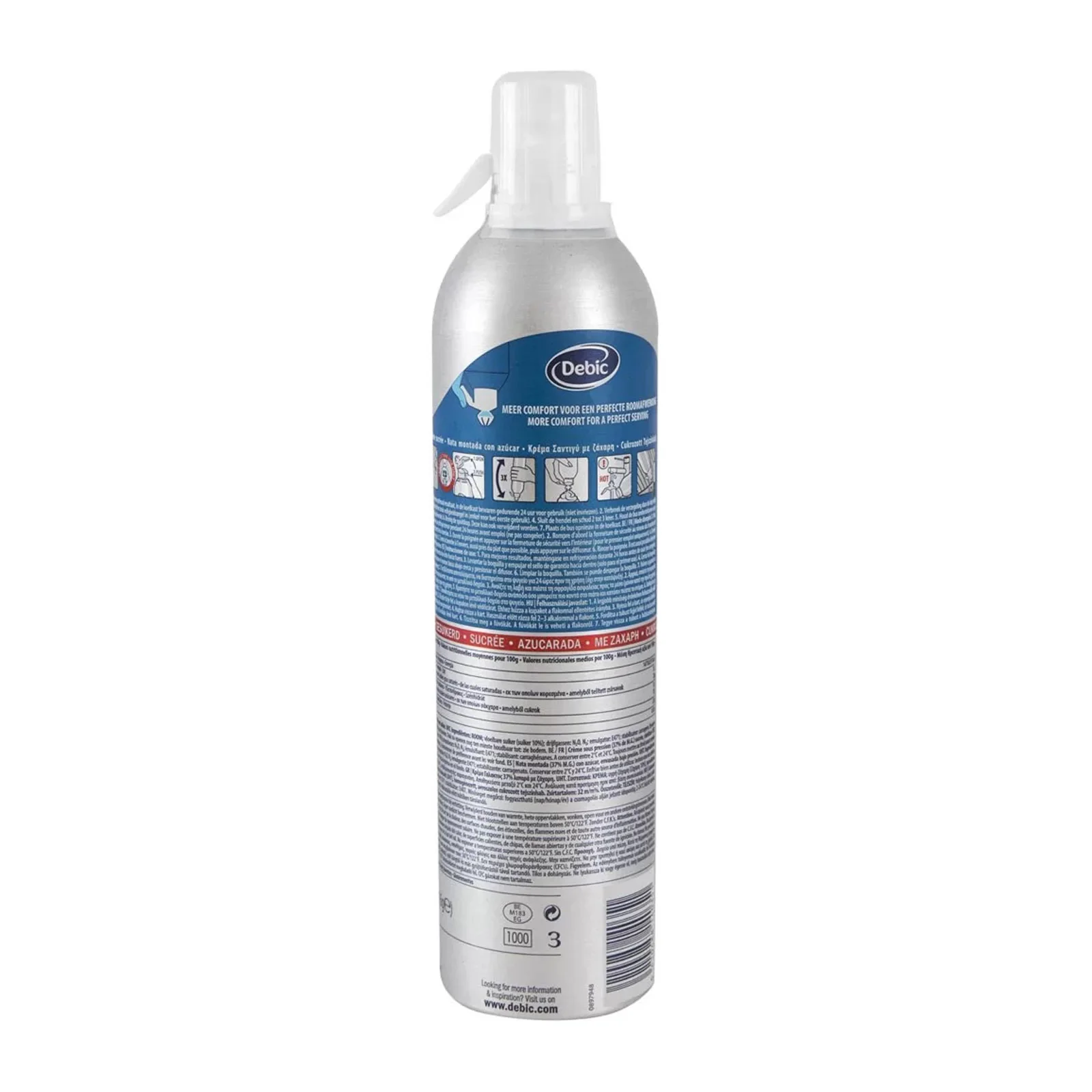 DEBIC ΚΡΕΜΑ ΣΑΝΤΙΓΥ SPRAY Dairy Cream with Sugar 6 x 700ml - Image 2