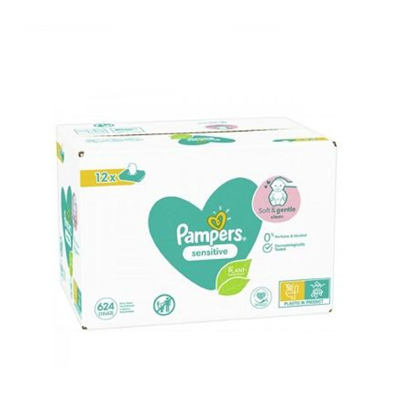 PAMPERS Sensitive Wipes Μωρομάντηλα για το ευαίσθητο δερματάκι του μωρού 12 x 52 τεμ