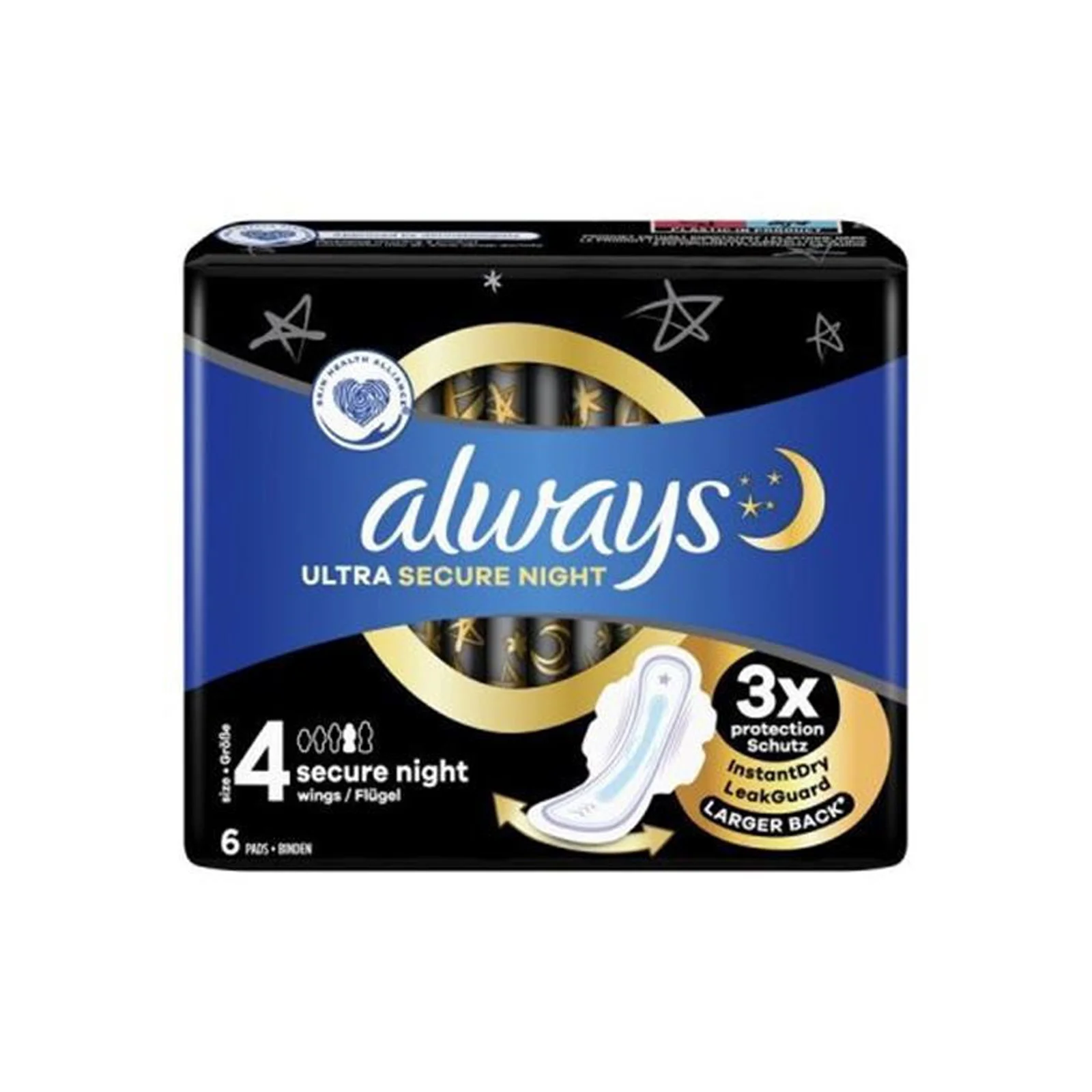 ALWAYS Ultra Secure Night Σερβιέτες με Φτερά Νυκτός Μέγεθος 4 6τμχ - Image 2