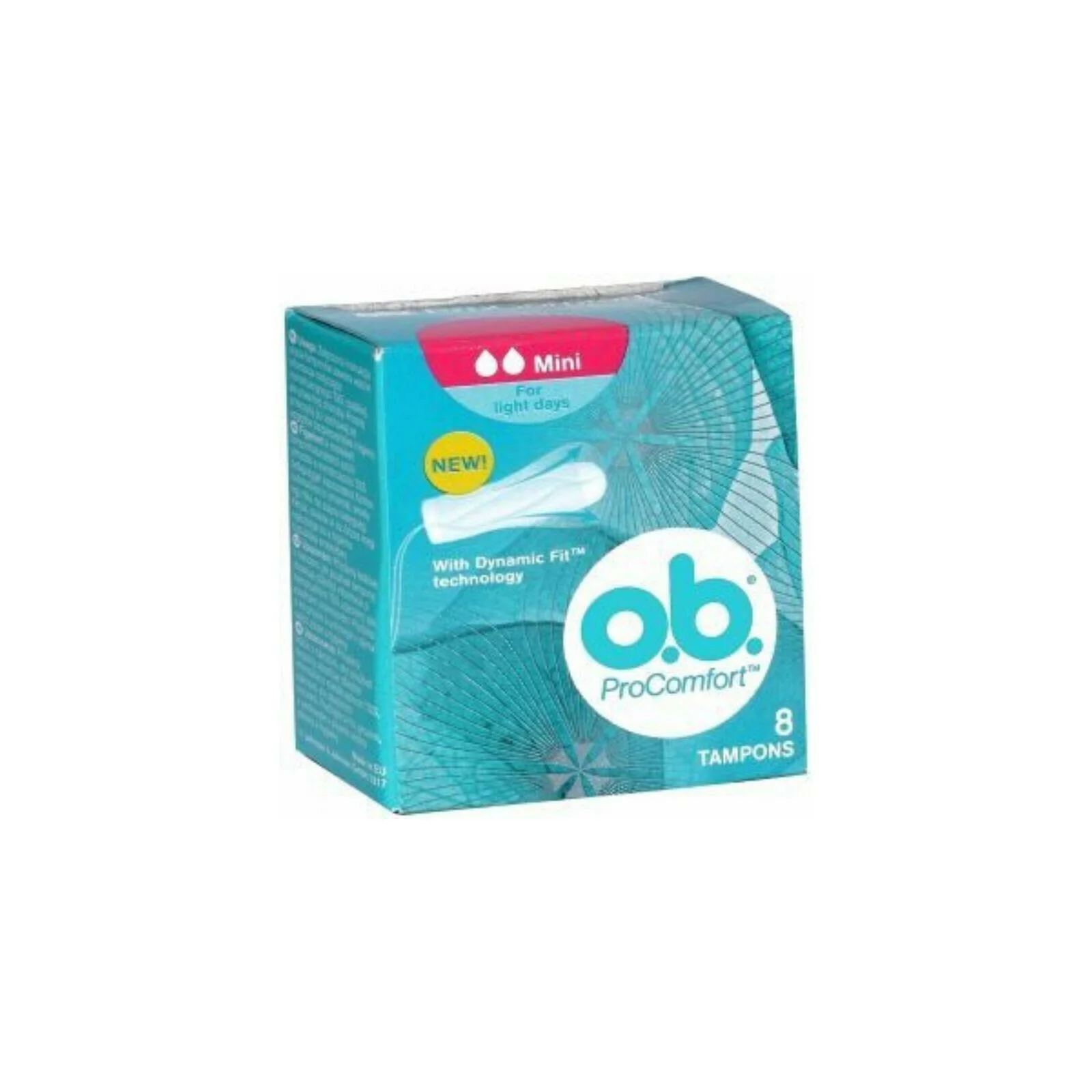 O.B. Ταμπόν ProComfort Dynamic Fit Mini για Ελαφριά Ροή 8τμχ - Image 3