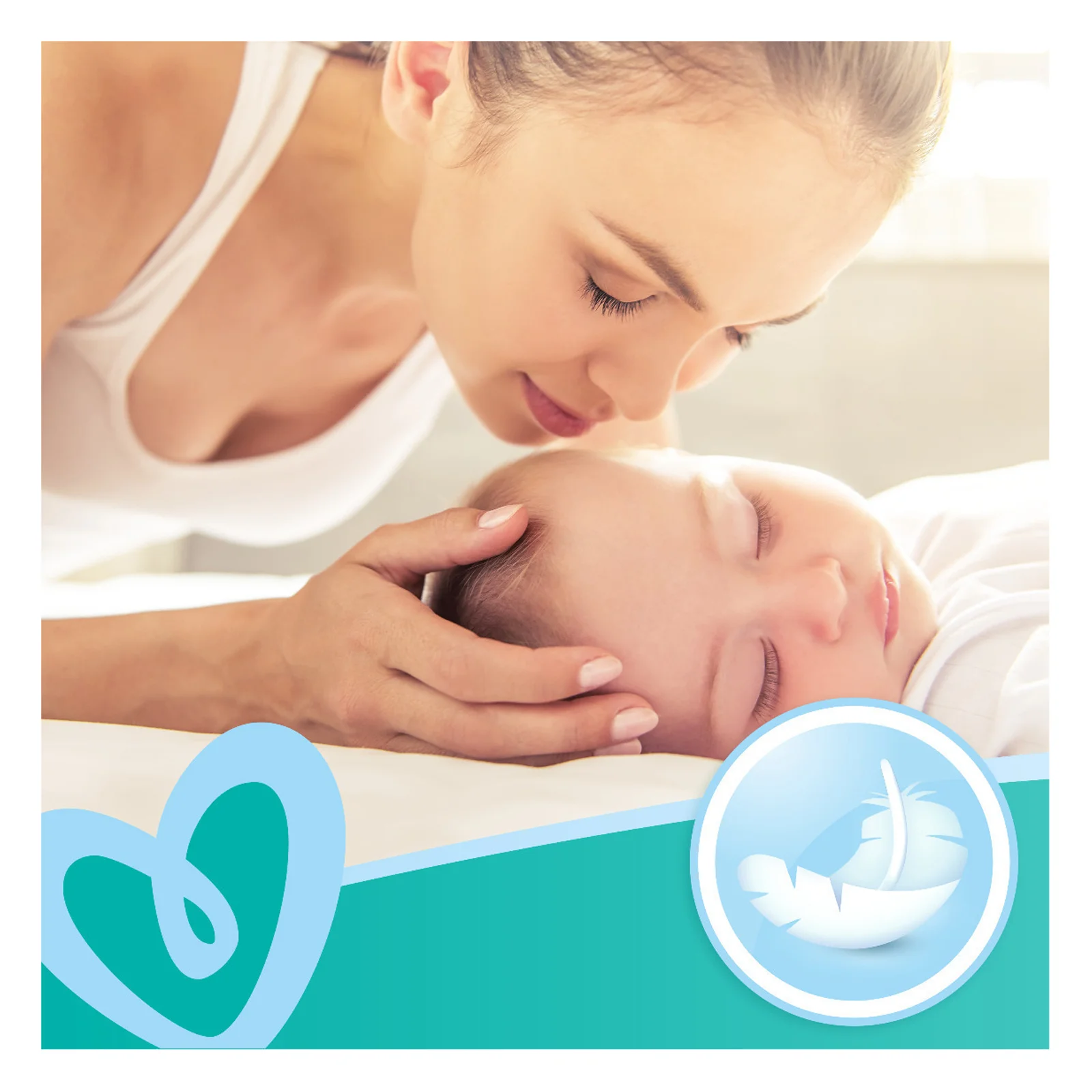PAMPERS Sensitive Μωρομάντηλα χωρίς Άρωμα, Οινόπνευμα & Parabens 52τμχ - Image 5