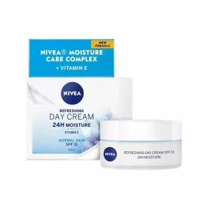 NIVEA Essentials Moisture Boost + Refresh 24ωρη Ενυδατική Κρέμα Προσώπου Ημέρας με SPF15 με Πανθενόλη 50ml