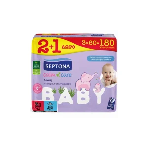 SEPTONA Μωρομάντηλα Calm N Care Αλόη 60 Τεμάχια 2+1 Δώρο