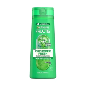 GARNIER Fructis Cucumber Fresh Σαμπουάν Καθαρισμού για Λιπαρά Μαλλιά Vegan 400ml