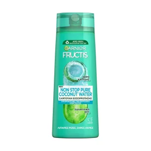 GARNIER Fructis Non Stop Pure Coconut Water Σαμπουάν Εξισορρόπησης για Μαλλιά με Λιπαρές Ρίζες & Ξηρές Άκρες Vegan 400ml