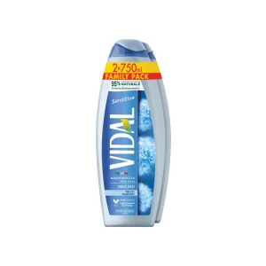 VIDAL Αφρόλουτρο Sensitive Talc Vegan 2 x 750 ml