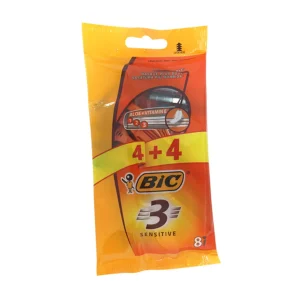 BIC 3 Sensitive Ξυραφάκια Μιας Χρήσης 3 Λεπίδες 4τεμ +4 Δώρο