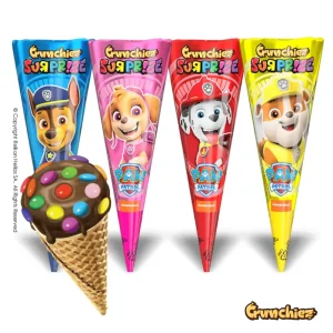CRUNCHIEZ SUPRISE Χωνάκια Paw Patrol 25gr. (12τμχ.)