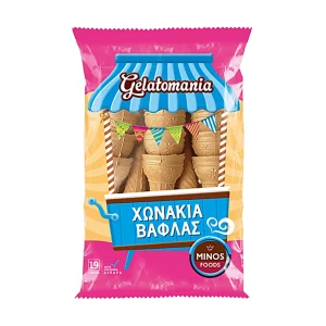 MINOS FOODS Gelatomania Χωνάκια Βάφλας 19τεμ