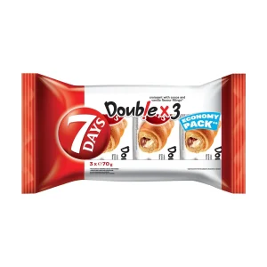 7 DAYS Double Κρουασάν με γέμιση Κρέμα Κακάο & γεύση Βανίλια 3x70g