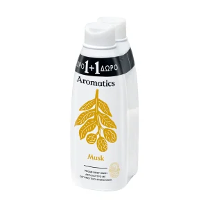 PAPOUTSANIS Aromatics Αφρόλουτρο Musk 650ml +1 Δώρο