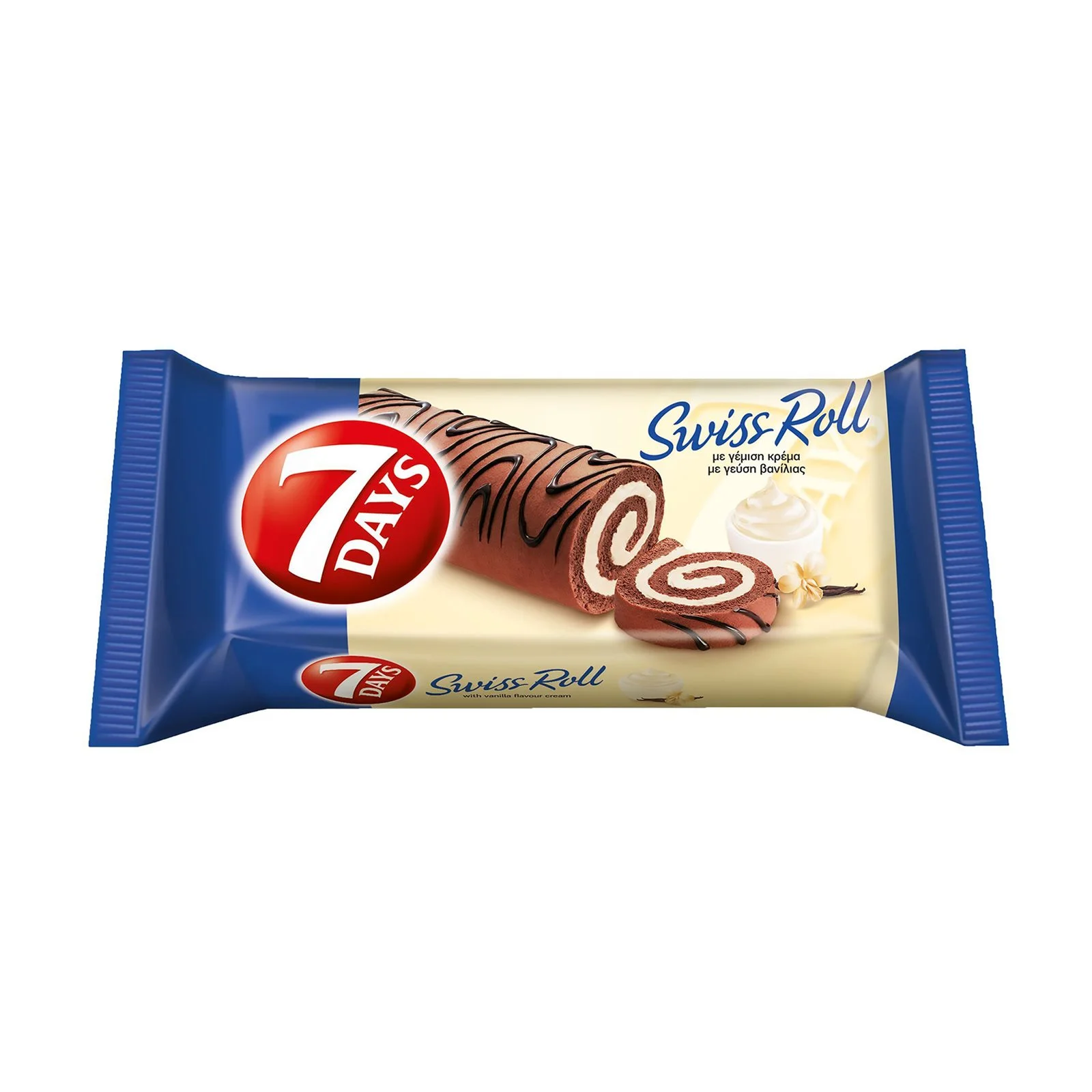 7 DAYS Swiss Roll με γέμιση Κρέμα Βανίλια 200g