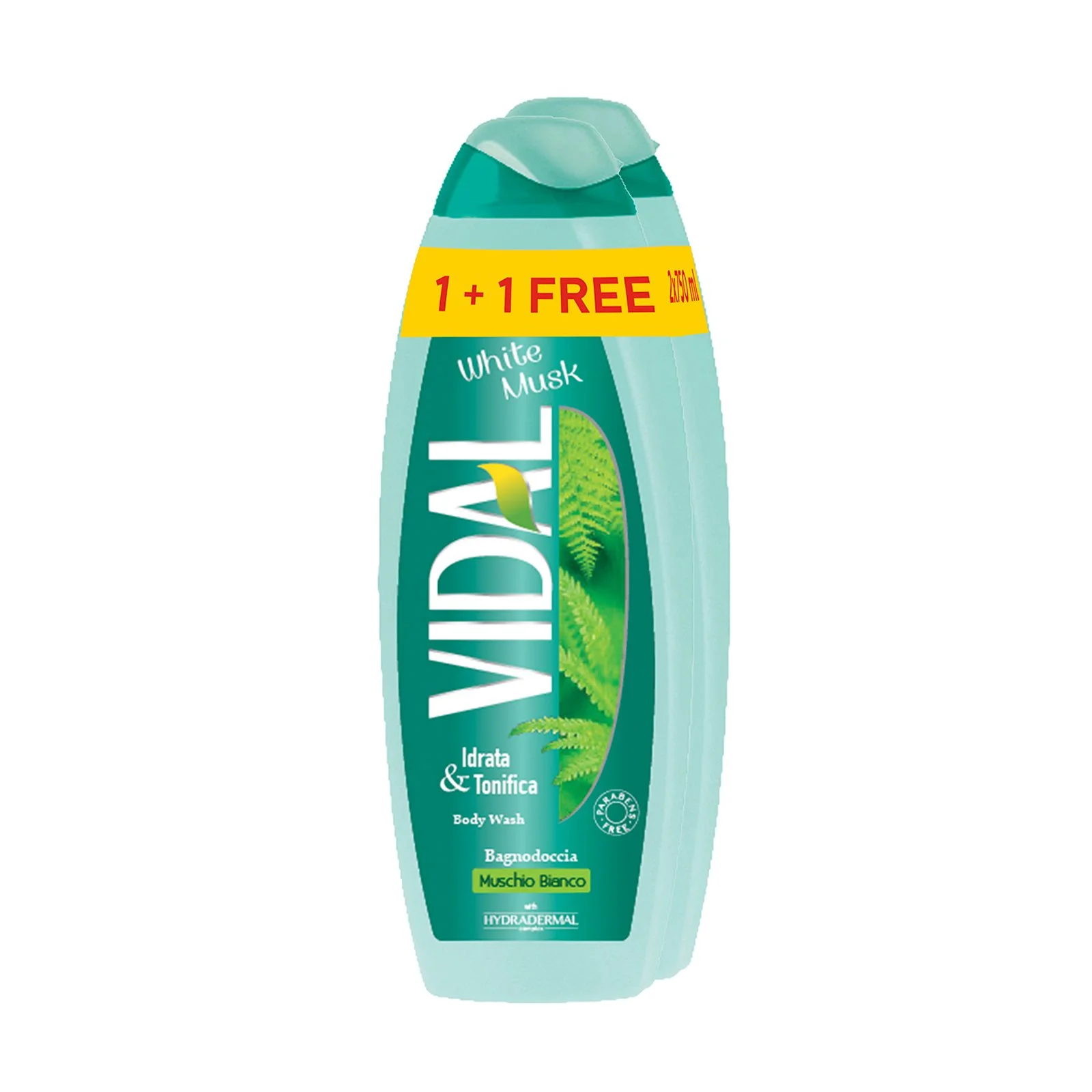 VIDAL Αφρόλουτρο White Musk 750ml +1 Δώρο