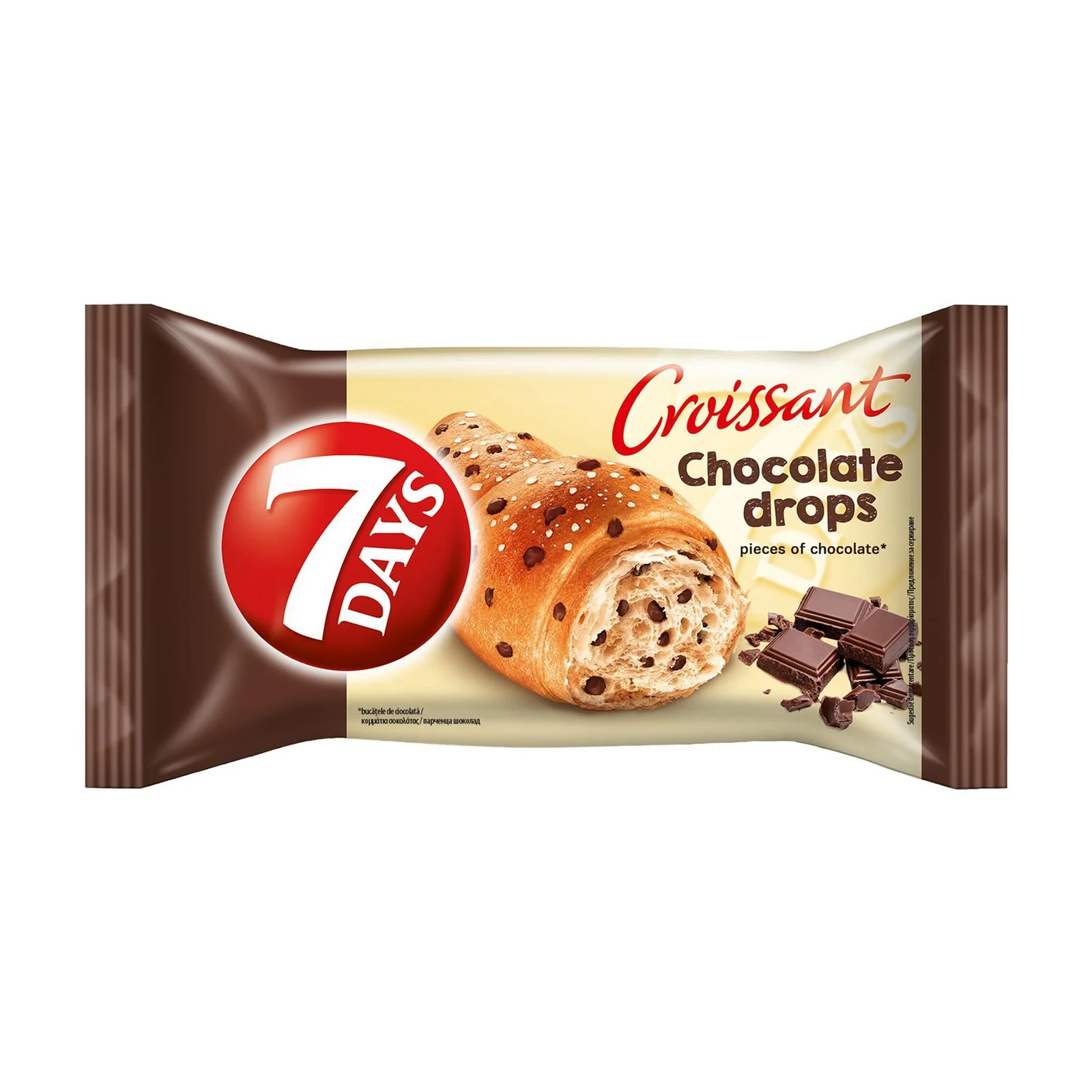 7 DAYS Κρουασάν Chocolate Drops με Κομμάτια Σοκολάτας 70g