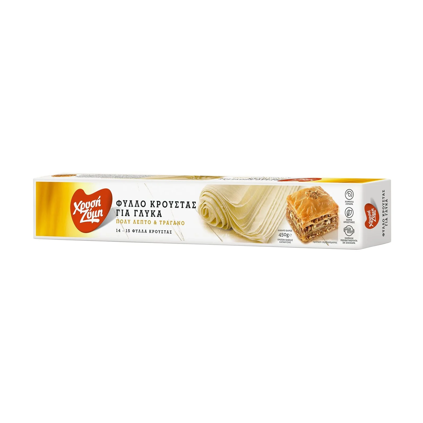 XΡΥΣΗ ΖΥΜΗ Φύλλο Κρούστας για Γλυκά 450g