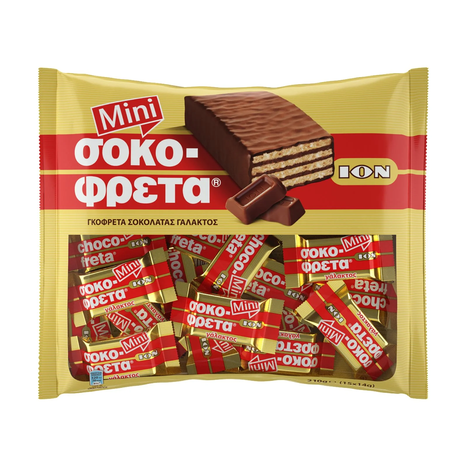 ΙΟΝ Σοκοφρέτα Mini Γκοφρέτα Σοκολάτας Γάλακτος 210g - Image 2