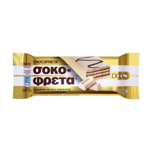ΙΟΝ Σοκοφρέτα Γκοφρέτα Λευκής Σοκολάτας 38g