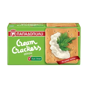 ΠΑΠΑΔΟΠΟΥΛΟΥ Cream Crackers Σίτου Vegan Χωρίς ζάχαρη 165g