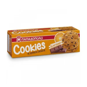 ΠΑΠΑΔΟΠΟΥΛΟΥ μπισκότα Cookies με σοκολάτα και πορτοκάλι 180gr