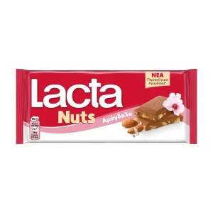 LACTA Nuts Σοκολάτα Γάλακτος με Αμυγδάλο 85g