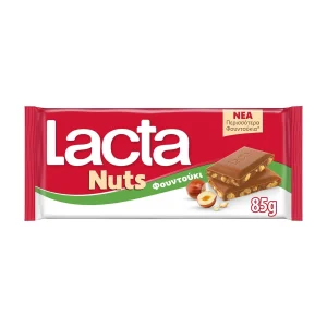 LACTA Nuts Σοκολάτα Γάλακτος με Φουντούκι 85g