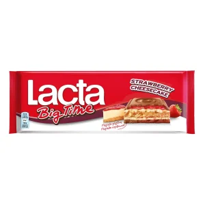 LACTA Σοκολάτα Big Time Cheesecake Φράουλα 300gr