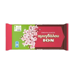 ΙΟΝ Αμυγδάλου Σοκολάτα Γάλακτος με Στέβια Χωρίς προσθήκη ζάχαρης 60g