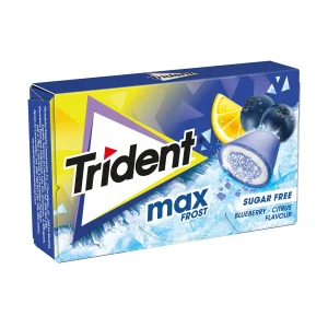 TRIDENT Max Frost Τσίχλες Μύρτιλο Λεμόνι Χωρίς ζάχαρη 10τεμ 20g