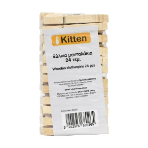 KITTEN Μανταλάκια Ξύλινα 24τεμ
